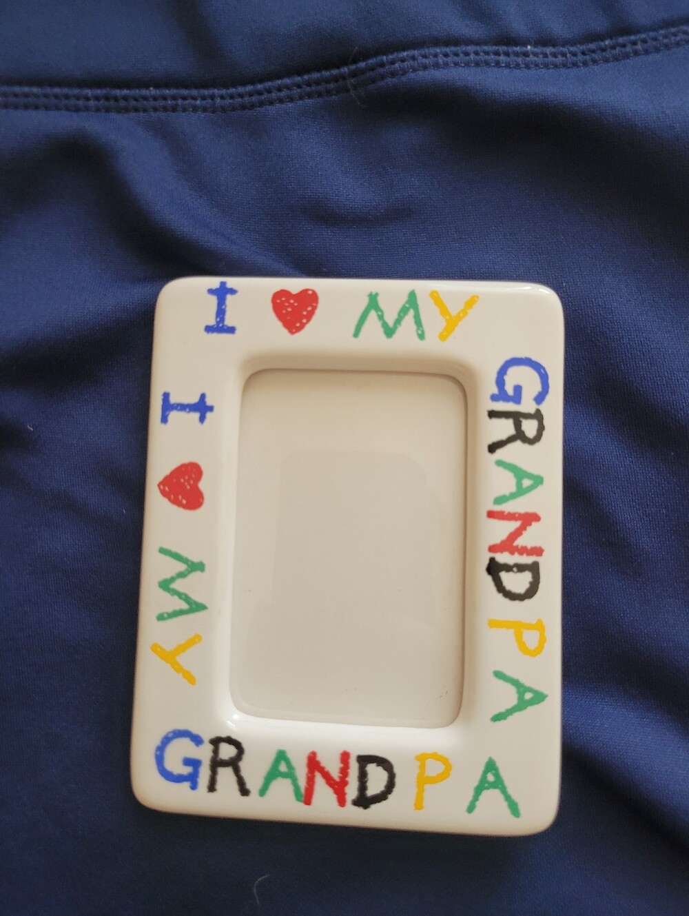 I ♥ My Grandpa Colorful Ceramic Photo Frame 3.5x5.5